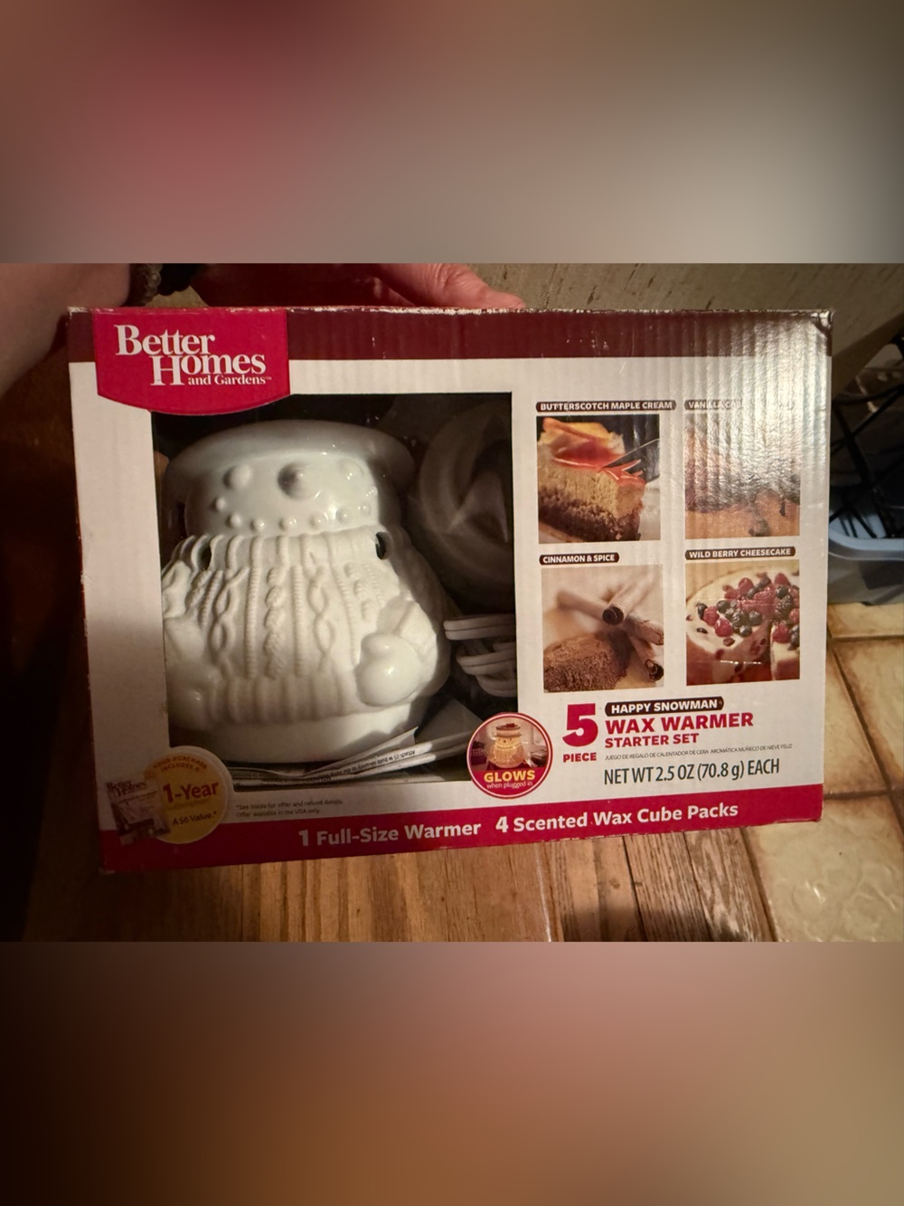 Better Homes And Gardens White Snowman Wax Warmer Starter Set